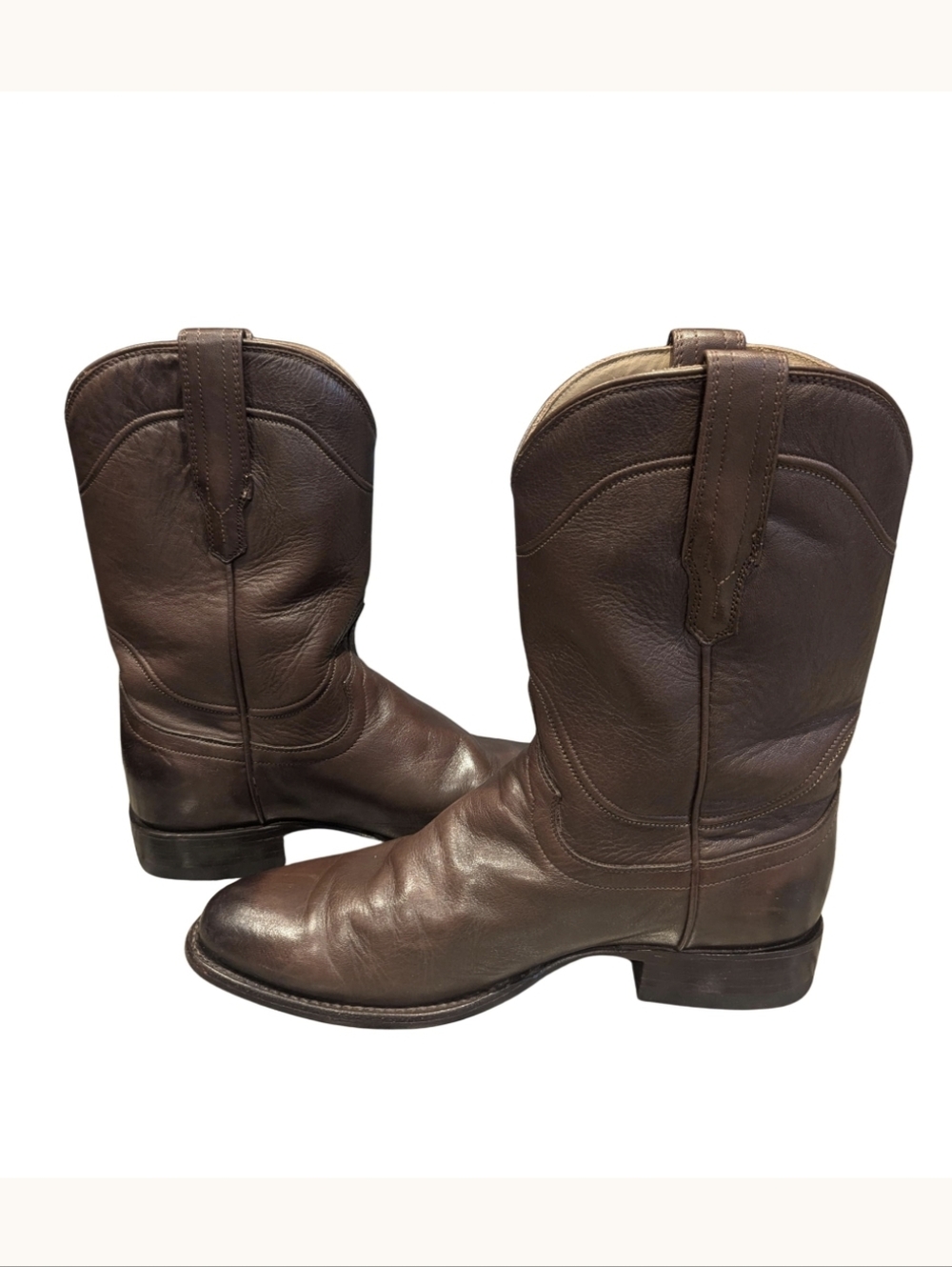 Tecovas The Earl Dark Brown Leather Cowboy Boots